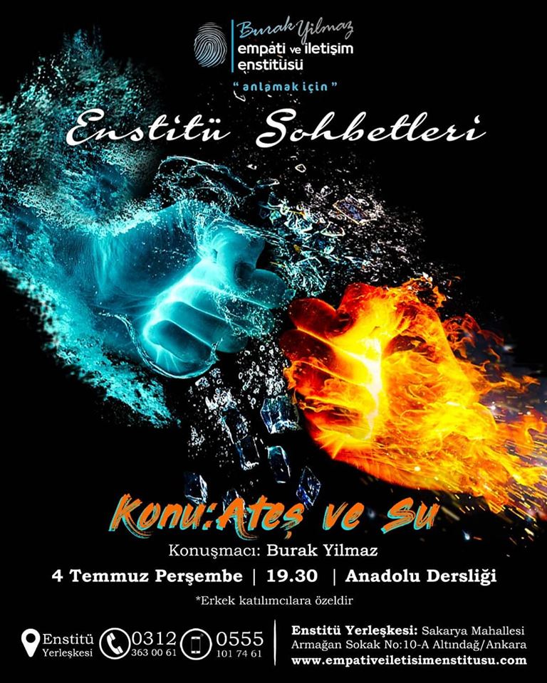 ENSTİTÜ SOHBETLERİ 'ATEŞ VE SU'